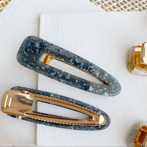 Tortoise resin pearl shell Hair Clip - Picture 3 of 4